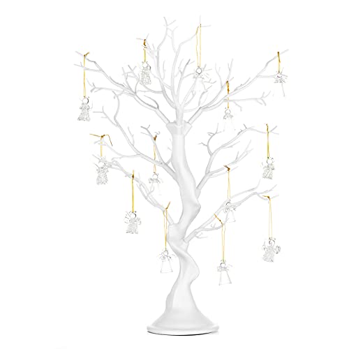 Nuptio Árbol Navidad Artificial Árboles Decorativos Árbol Ramita Blanca 58cm Altura Decoraciones Halloween Centro Mesa Boda para Árbol Pascua Falso Navidad Decoración Fiesta Cumpleaños Acción Gracias