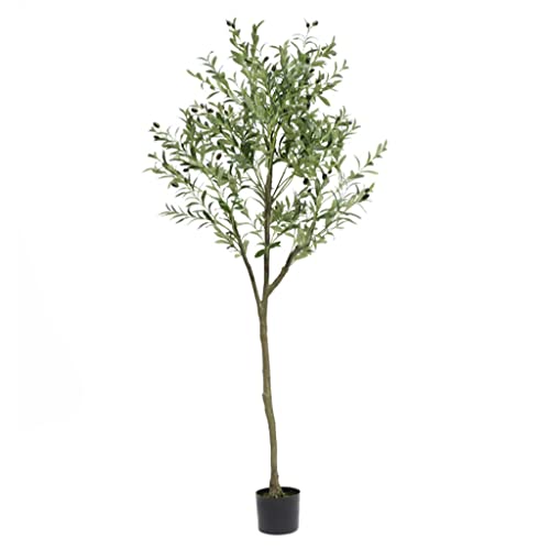 Planta Artificial 59FT / 150cmartificial Árbol Decorativo de la Planta, Oliva Fake Olive Flower Pot Mool Lifelike Fake Plastic Indoor Outdoor Green Green Home Office (tamaño : 180cm Olive Tree)