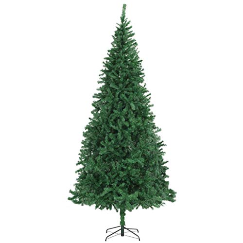 vidaXL Árbol de Navidad Artificial Fiestas Festividades Decoración Ocasiones Especiales Casa Hogar Jardín Bricolaje Adornos Guirnaldas 300 cm Verde