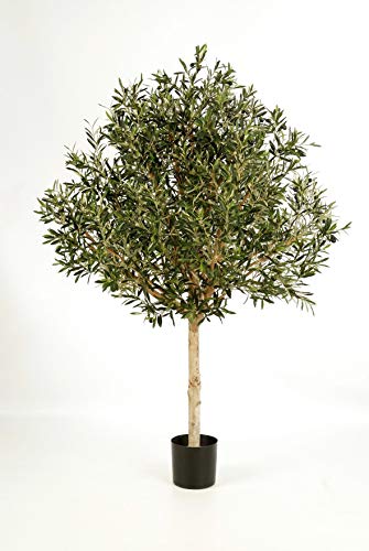 artplants.de Olivo Artificial con 6970 Hojas, 108 Olivas, 180cm - Árbol Decorativo - Olivera sintética