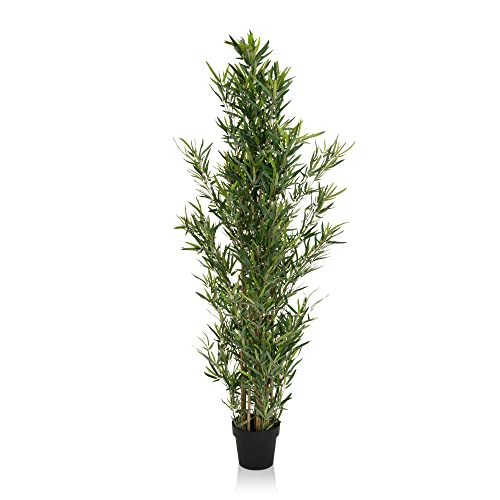 hjh OFFICE 871011 Planta Artificial BAMBUS Árbol, Bambú Cañas Naturales, Decoración de hogar, Altura 165 cm, Plastico