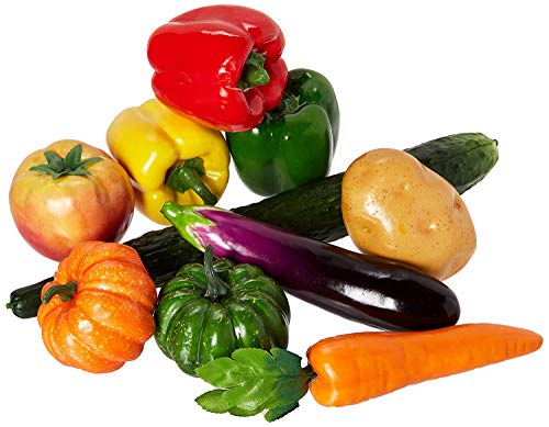 Lorigun 10 piezas/set de verduras artificiales simulación de vegetales, decoración de cocina, decoración del hogar, decoración realista de verduras falsas