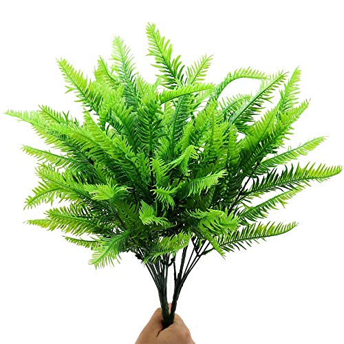 KSTEU Planta Artificial,3 Piezas Helecho Falso Planta Falsa Helecho Artificial de Boston para Exterior e Interior Colgantes Follaje Artificial para el Hogar, Jardín,Guirnalda Boda,Oficina en casa