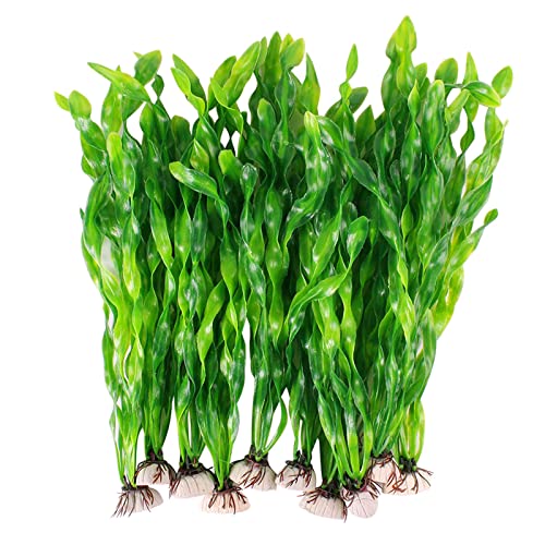 Planta Acuática Artificial De Plástico Acuario 10 Piezas Plantas De Decoración para Acuarios Plantas De Pecera Grande Plantas De Plastico Plantas Acuáticas Artificiales Plástico para Peceras Acuarios