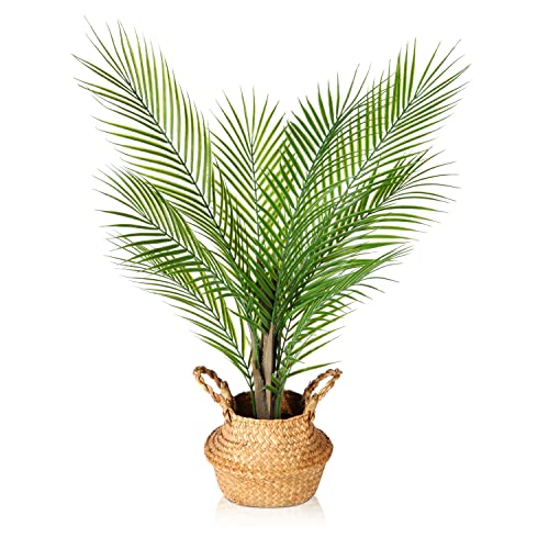 Kazeila Plantas Artificiales Decorativas Grandes 80cm Palmera Artificial Arbol Artificial para Interior y Exterior Hogar Casa Jardín Oficina Decorativas(1Pack)