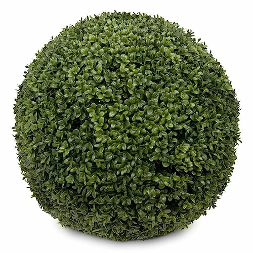 ambico Planta Artificial Karl 33 - Diámetro: 33 cm - para Uso Interior y Exterior - Resistente a los Rayos UV - Bola de Boj
